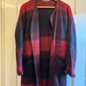 Elliott Lauren Red and Black Plaid Cardigan